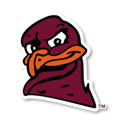 Virginia Tech Hokies Vinyl Mascot Decal Sticker - Etsy