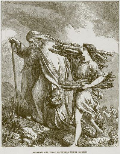 Abraham and Isaac ascending Mount Moriah stock image | Look and Learn