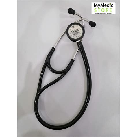 Original SPIRIT CK S747PF DELUXE SERIES CARDIOLOGY STETHOSCOPE BLACK