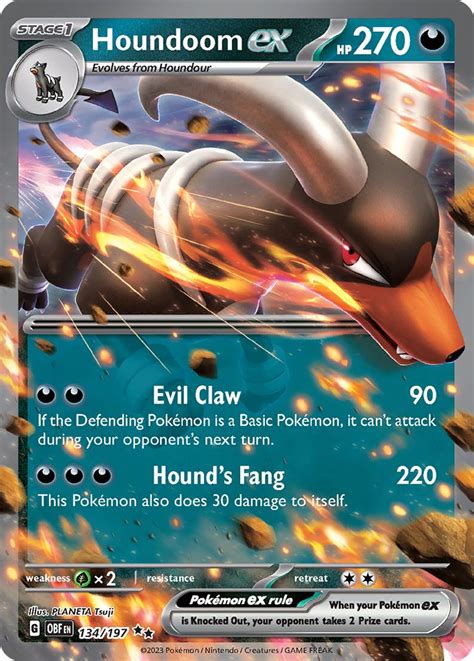 Serebii net Pokémon Card Database Obsidian Flames 134 Houndoom ex