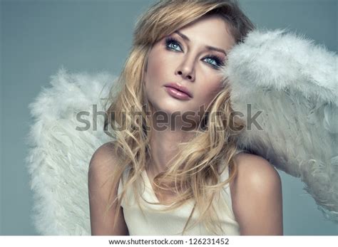 Beautiful Blonde Angel Stock Photo 126231452 Shutterstock