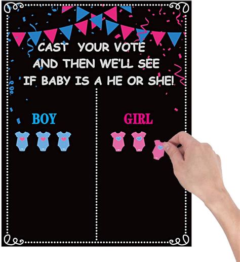 gender reveal decorations board happiwiz baby gender reveal poster