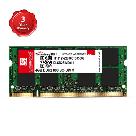 4gb Ddr2 Laptop Ram 800mhz Simmtronics