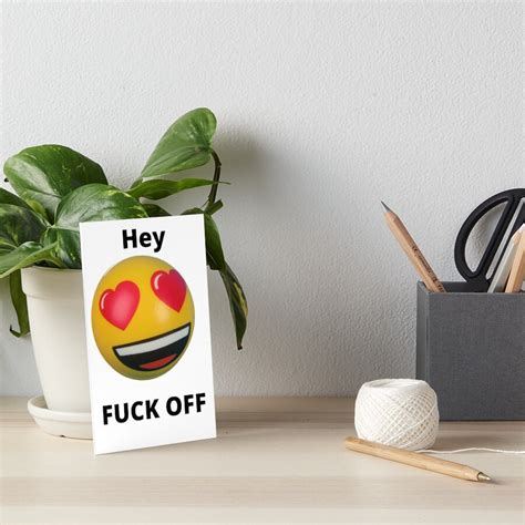 Fuck Off Emoji Art Board Print For Sale By Quirky Redbubble