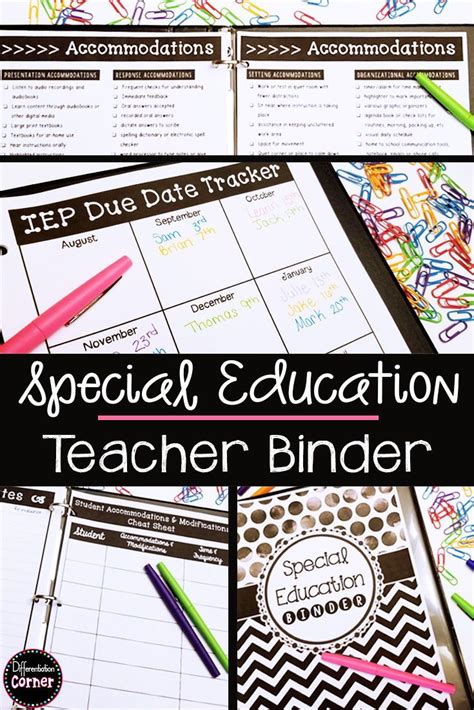 Special Education Teacher Binder & Input Forms IEP at a Glance EDITABLE