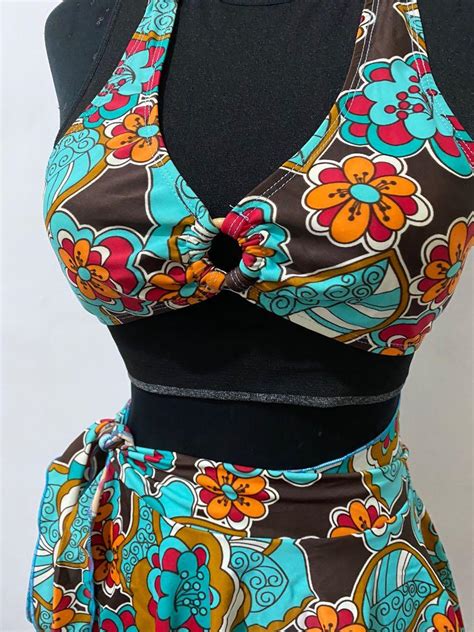 Piece Flower Bikini With Skirt Women S Fashion Swimwear Bikinis