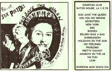 Kingfish Club Baton Rouge LA 1 9 78 By Sex Pistols Bootleg Punk Rock Reviews Ratings