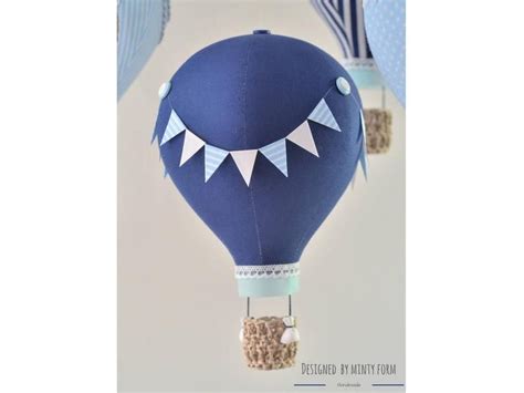 Hot Air Balloon Mobile Nursery World Map Travel Theme Nursery Custom Mobile Cloud Baby Mobile