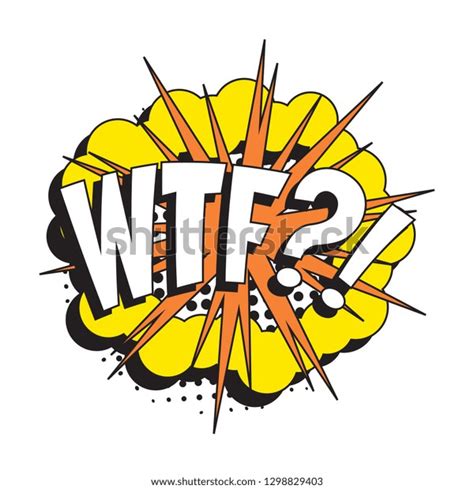 Abbreviation Wtf What Fuck Retro Comic Stock Vector Royalty Free