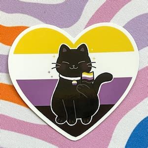 Purr Ide Stickers Pride Cat Vinyl Stickers Lgbtq Gay Lesbian Trans Asexual Bisexual