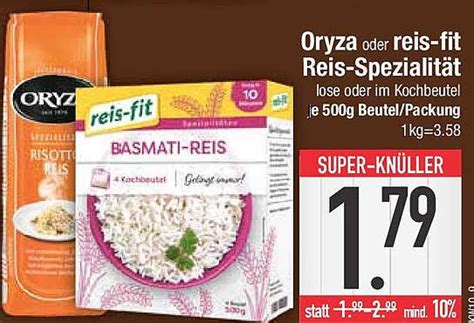 Oryza Oder Reis fit reis spezialität Angebot bei E Center 1Prospekte de