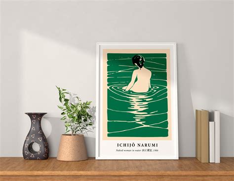 Ichijo Narumi Naked Woman In Water Edo Japanese Poster Wall Art Home Decor Ukiyo E Art Print