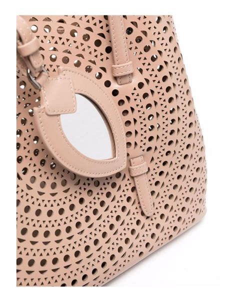 Alaïa Bolso Mina L Nude Troquelado in Pink Lyst