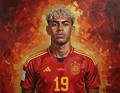 Lamine Yamal Digital Art By Alexander Mandelstam Pixels