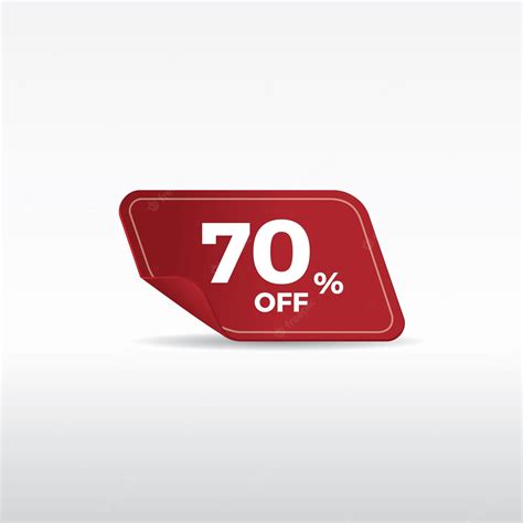 Premium Vector | Red sale label 70 percent off