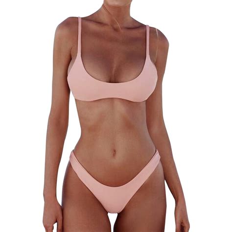 Mzoazpie Set Bandage Brazilian Bandeau Bride Bikini Women Push Up