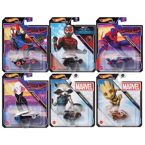 Marvel Hot Wheels Character Car Mix Case Of