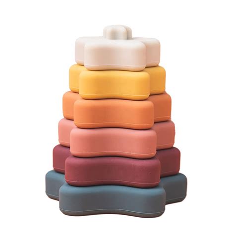 Amazon Promise Babe シリコン おもちゃ 赤ちゃん 柔らかい 星の形 スタッキングゲーム パズル 形合わせ 知育玩具 幼児 歳 歳 歳 出産祝い 木製パズル