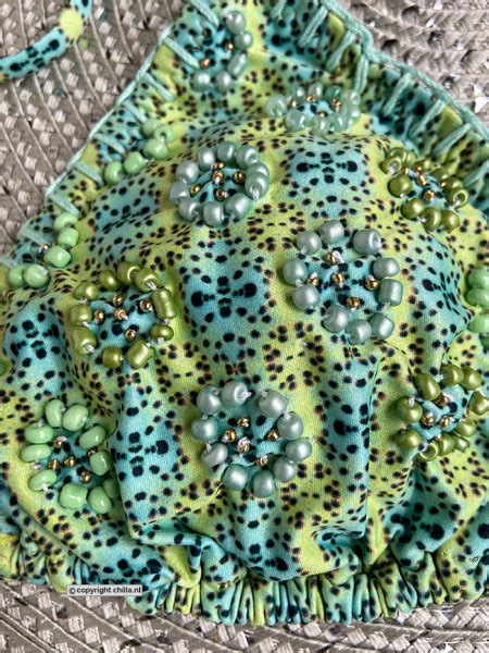 Bikini Tri Bordado Verde By Swim Days Bottom Size S Top Size S