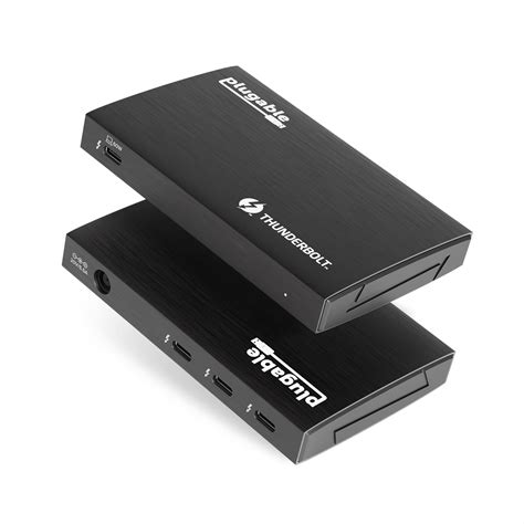 Plugable Thunderbolt 4 Hub, 4-in-1 Pure USB-C Design, Includes USB-C to 4K HDMI Adapter, 60W ...