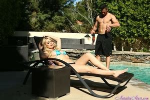 Blue Bikini Blonde Gets Sprayed With A Wate XXX Dessert Picture 12