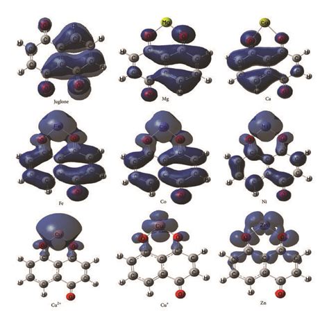 Spin Density Distribution For The Radical Formed From The Chelates