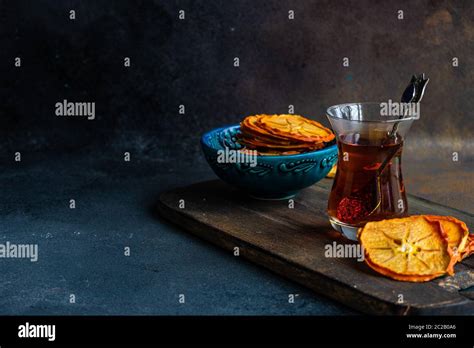 Turkish tea in glass Stock Photo - Alamy