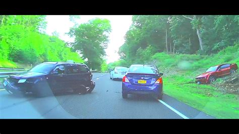 3 Car Crash Aftermath On Wilbur Cross Parkway Between Exits 56 And 55