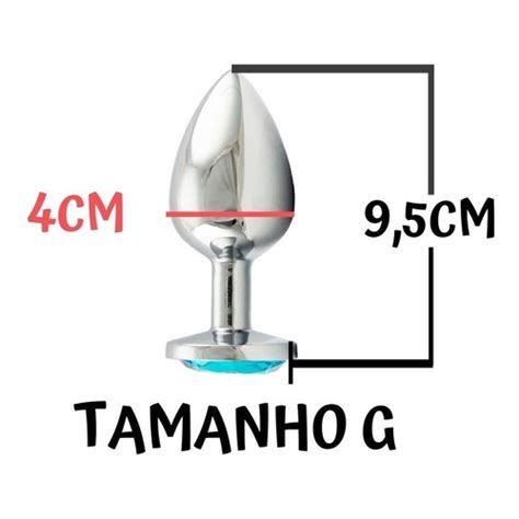 Plug Anal em Aço inox Polido Detalhe de Joia na Base P M G gs Shopee Brasil