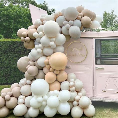 Kit De Arco De Globos Color Nude Arco De Guirnalda De Globos Neutros De Scmdoti Con Globos De