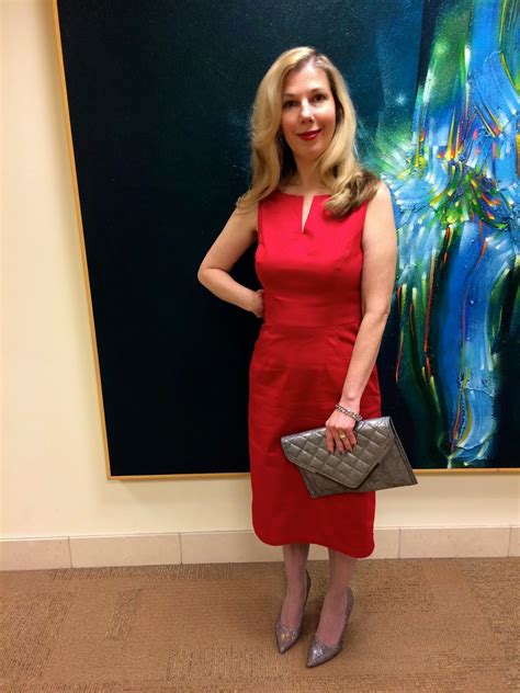 Tickled Pink Woman What I Wore Holiday Party Eshakti Dress Review