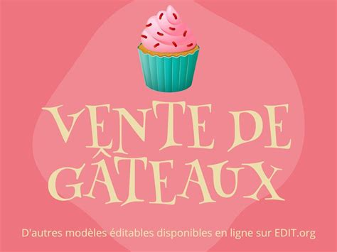 Modèles d affiches de vente de pâtisseries en ligne