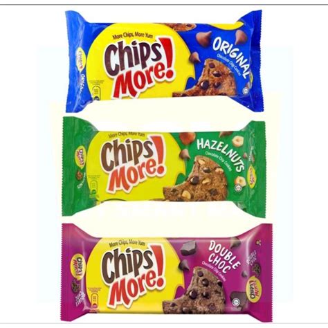 Chips More Chocolate Chip Cookies Hazelnuts Double Choc 153g X 2pack