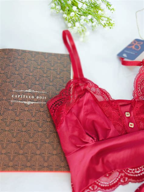 Conjunto Clío Vermelho Voluphia Lingerie Sensual em Brasília