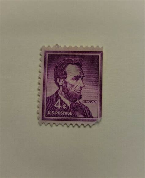 Mavin Abraham Lincoln 4 Cent US Postage Stamp Purple Rare