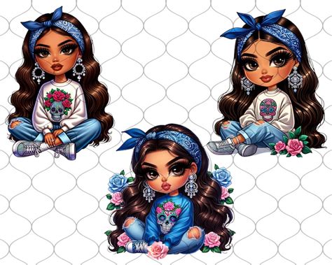 Chibi Cute Chicana Girl Png Chicana Clipart Chibi Dolls Png Chibi Girl Png Latina Woman