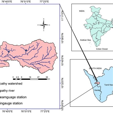 watershed location map  meteorological station details