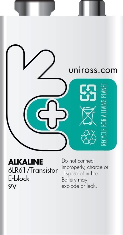 Uniross PP3 9V Power Plus Alkaline Batteries DirectMarket