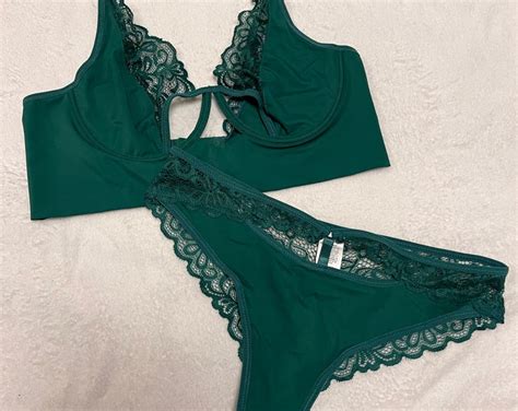 Emerald Green Lingerie Set Etsy