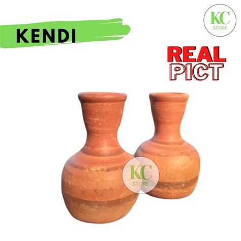 Jual Kendi Wadah Tempat Air Tanah Liat Tradisional Vas Bunga Kerajinan