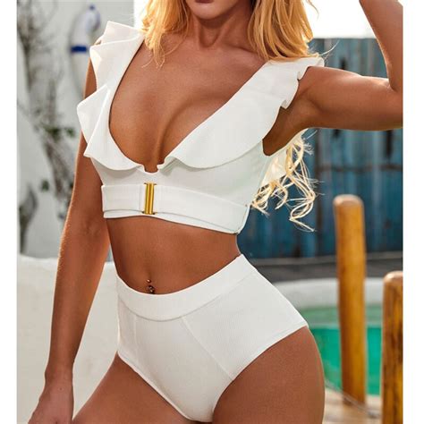 Ruffle Bikini Swimwear Women With Belt Summer Soli Grandado