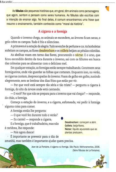 Genero Textual Fabulas 4 Ano - BEL CARDOZO: ATIVIDADE GÊNERO TEXTUAL FÁBULA