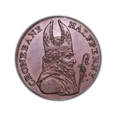 Lot 52 Wicklow Cronebane Halfpenny Dandh 39e Rare Last Druid