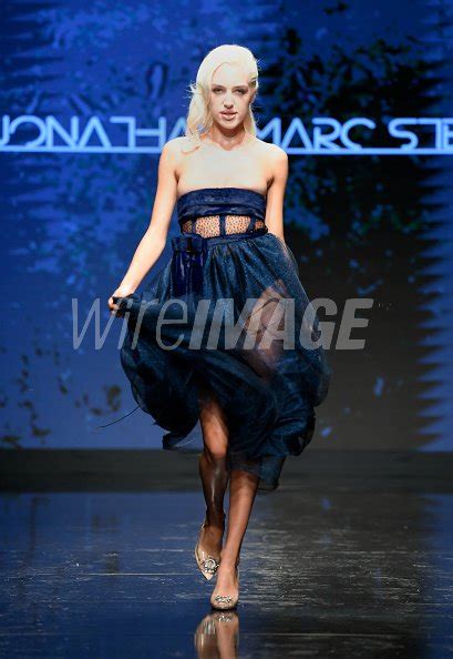 Caroline Derpienski walks the runway during Jonathan Marc Stein At Los ...