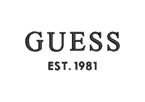 Logo Guess Est 1981 Embroidery Designs Embroidery Designs Packs