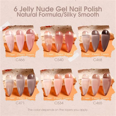 ROSALIND Juego de 6 esmaltes de uñas de gel 6 unidades de esmalte de gel nude para el día de