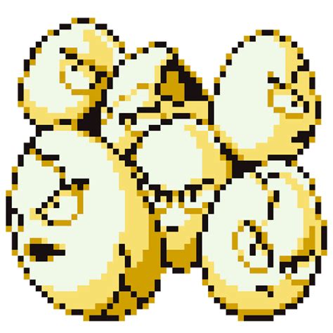 Pokemon Gen 1 Exeggcute Front Sprites Shiny By Argentenuem On Deviantart