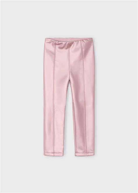 Pantalones Y Faldas Mayoral Legging polipiel niña Nude Diseño Infantil