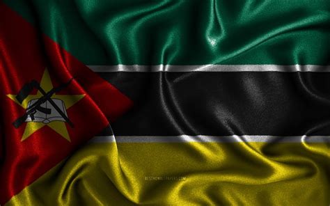 Download Imagens Bandeira De Moçambique 4k Bandeiras Onduladas De Seda Países Africanos