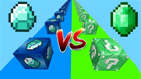 ELMAS ŞANS BLOK VS ZÜMRÜT ŞANS BLOK Minecraft YouTube